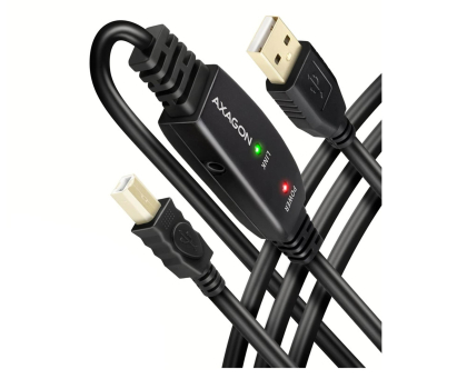 Kabel AXAGON ADR-210B USB 2.0 A-M -> B-M Aktywny kabel połączeniowy/wzmacniacz 10m